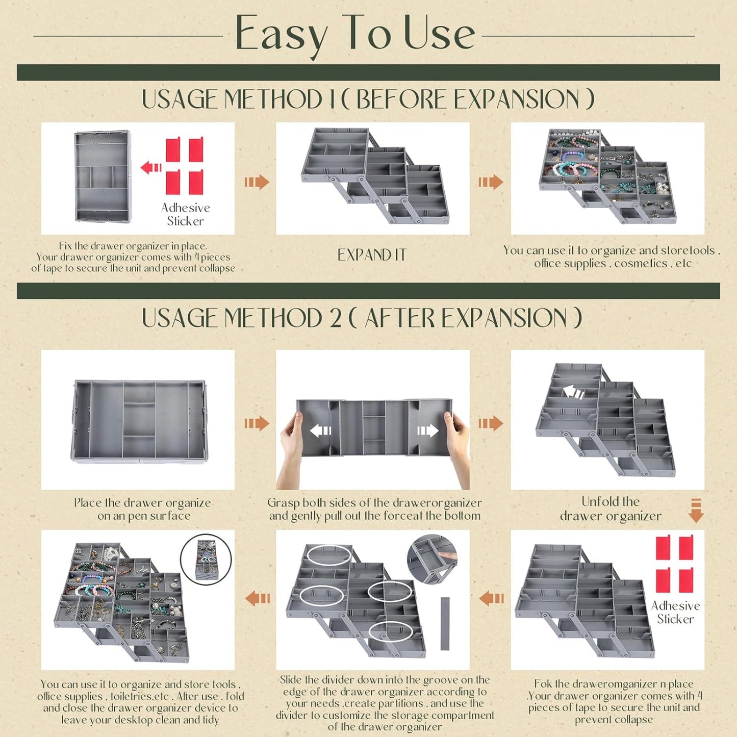 smart drawer organizer multi level