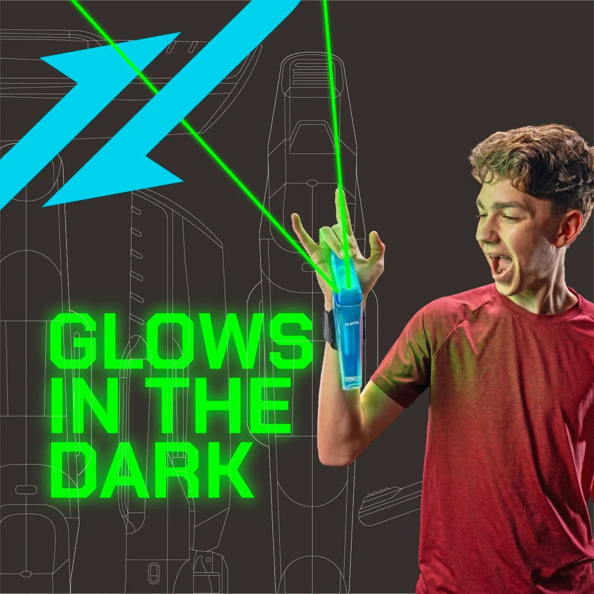 ⚡ Rechargeable Wrist String Launcher | UV & Glow String Trick Toy