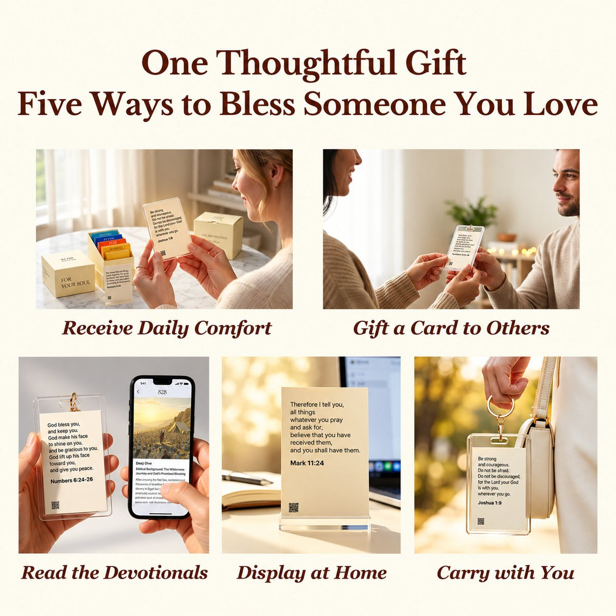 ✝️🙏 828 Verse Box Read Me When You Need Comfort – 108 Bible Verse Cards With 108 Complete Devotionals & Prayers, Thoughtful Christian Gift Set 🎁