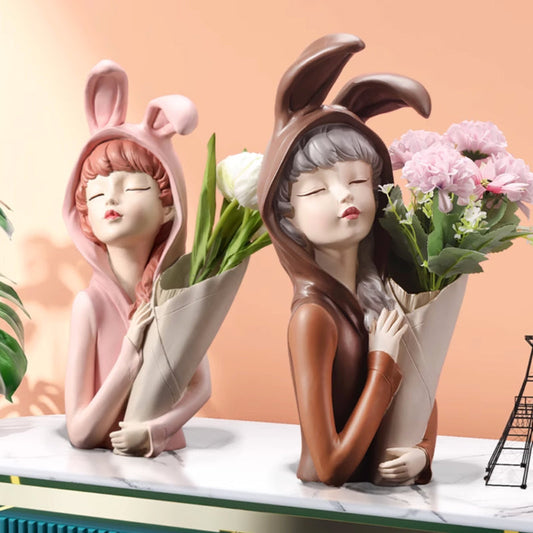 Bunny Girl Vase