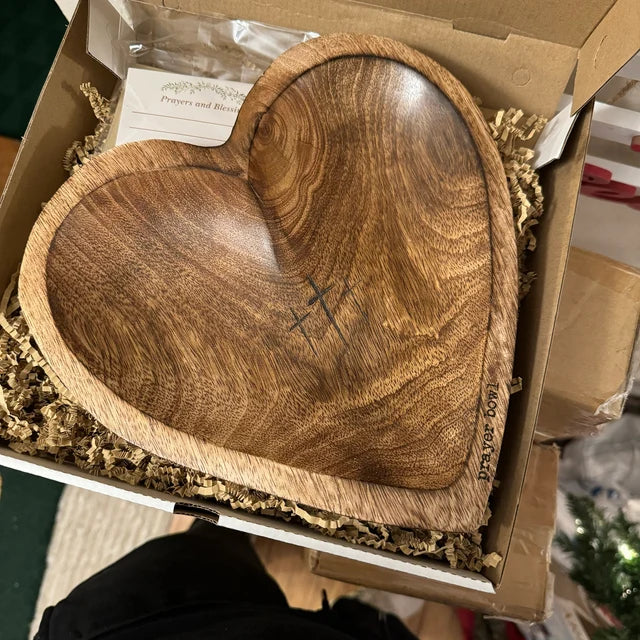 🎁Easter Sale- New Heart Prayer Bowl Modern Cross religious gifts