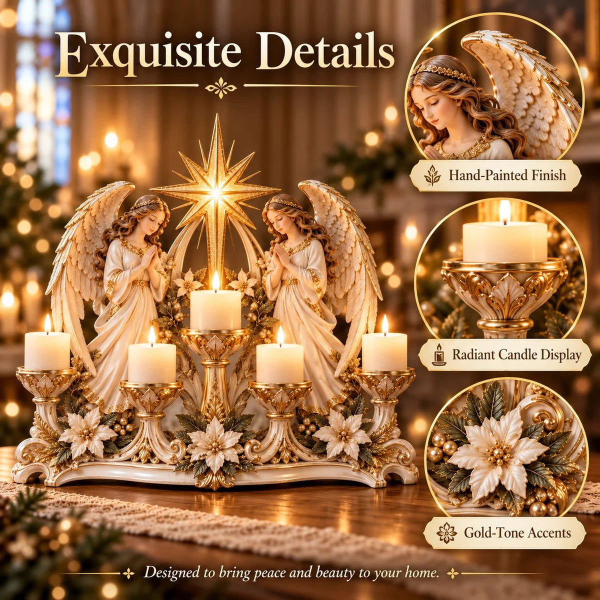 ✨🕯️ Light of His Presence — Sacred Christian Candleholder ✝️🤍