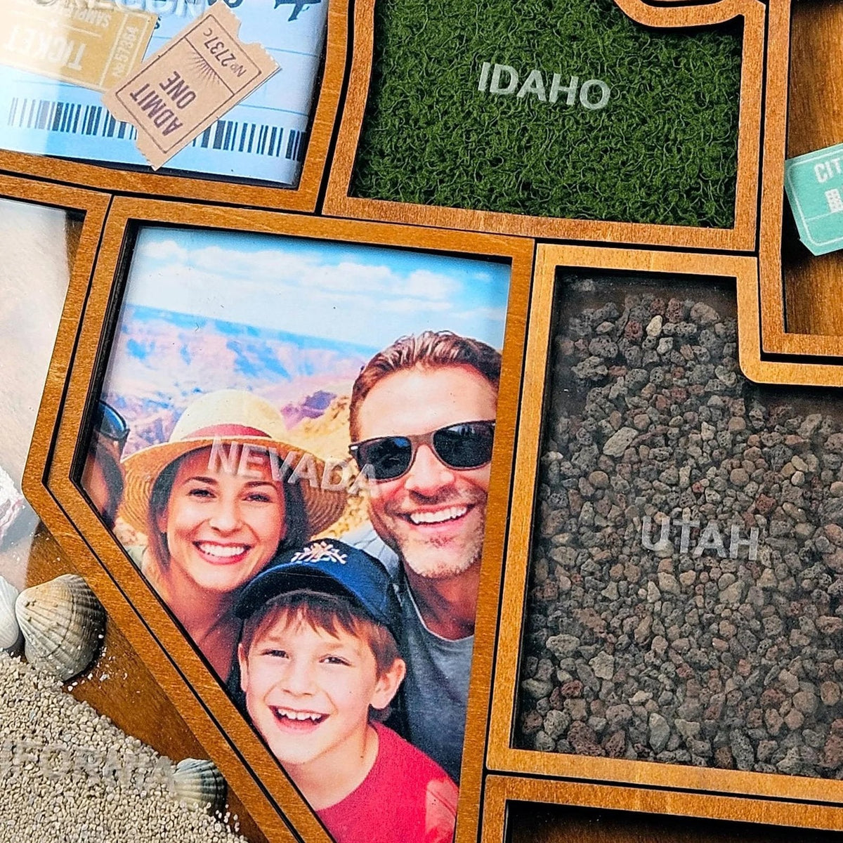 🎁 Personalized USA Travel Memory Map – Collect & Display Your Travel Keepsakes