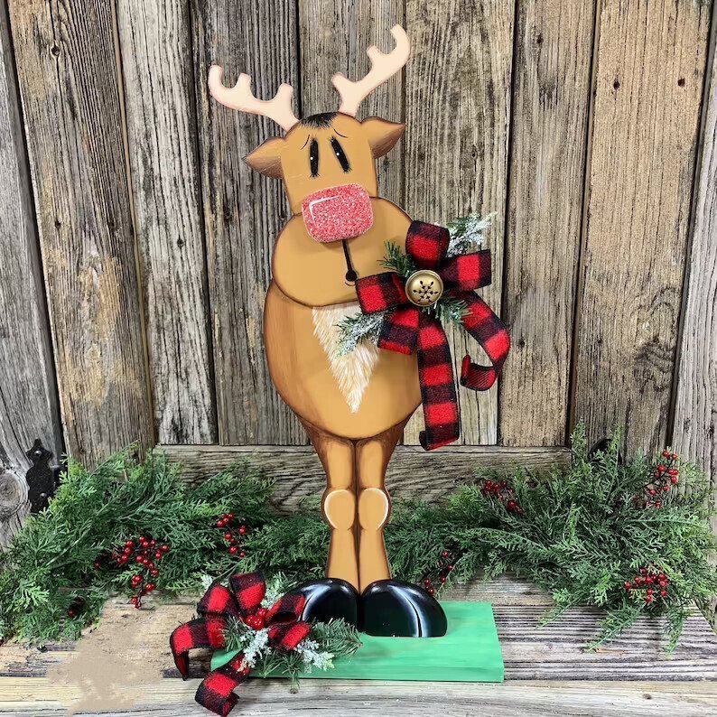 🎄Wooden Christmas Decoration🎄[Including the base]
