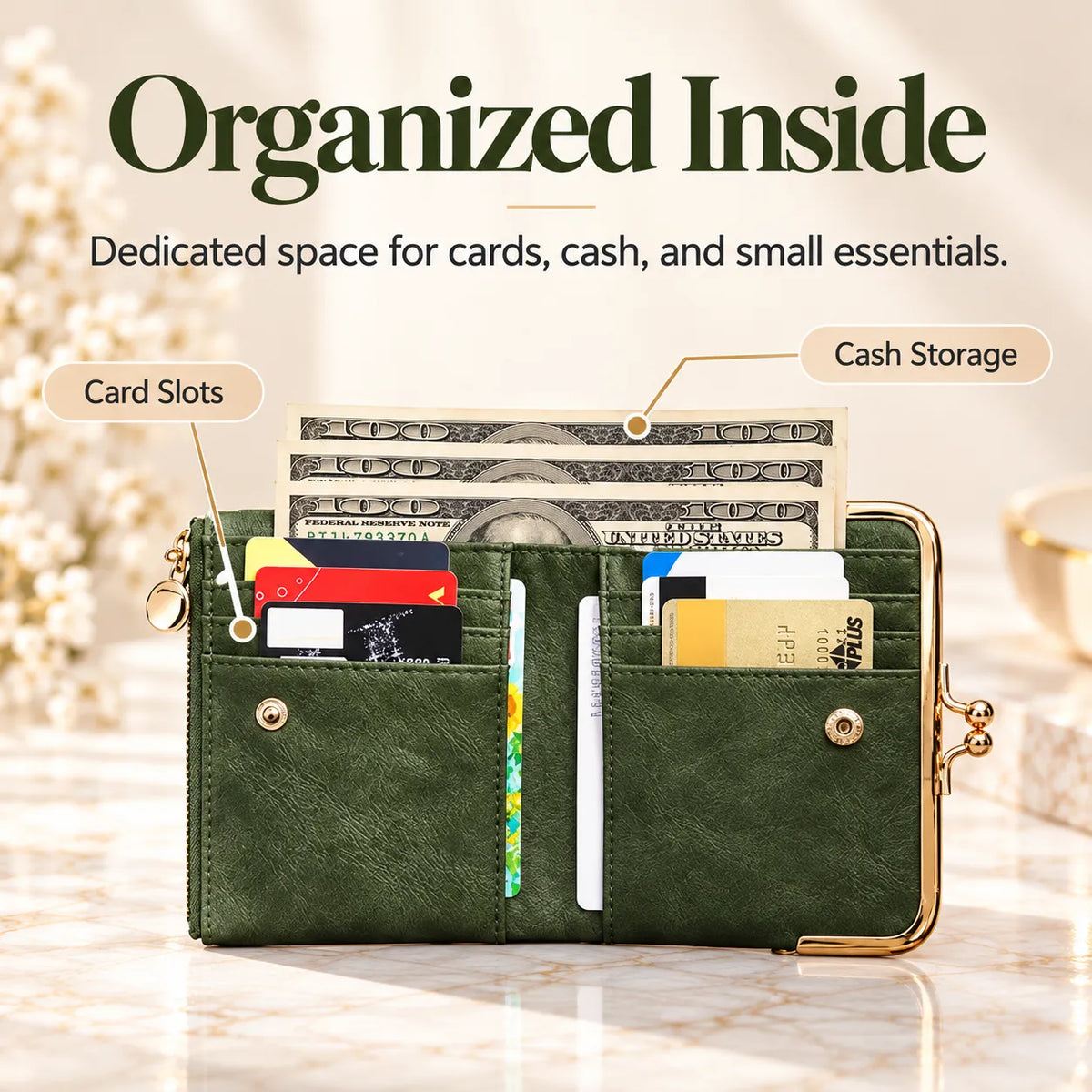 👛 Vintage Kiss-Lock Wallet | Compact & Chic