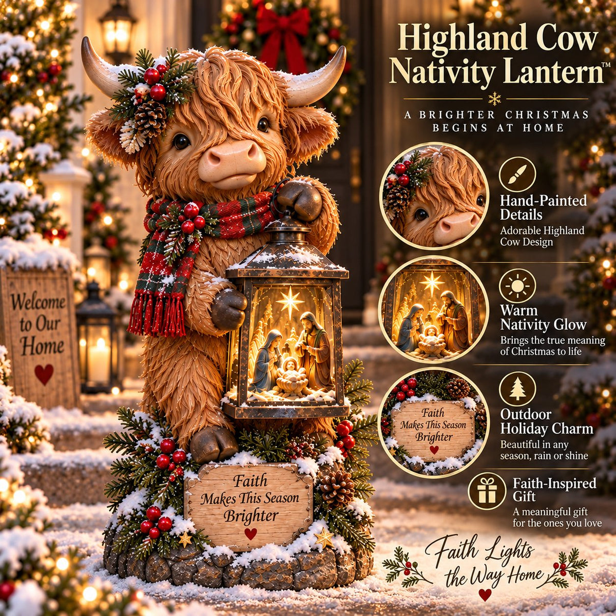 Highland Cow Nativity Lantern™