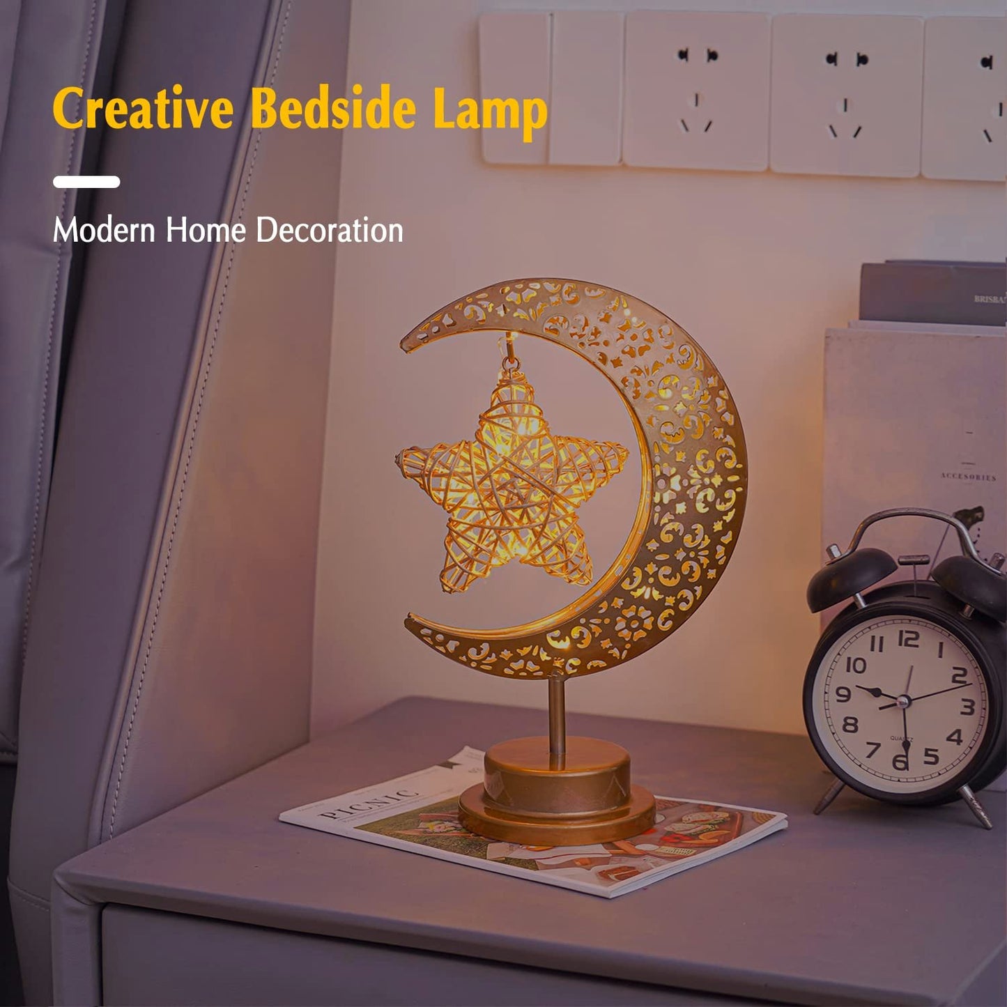 Half Moon Lamp for Bedroom