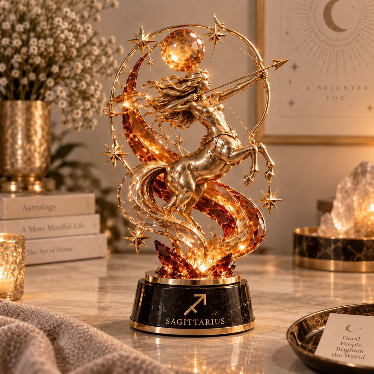 ⏳ Last Day 49% OFF – 🌙 Celestial Zodiac Sculpture | 12 Jewel-Like Zodiac Designs with Golden Details ✨