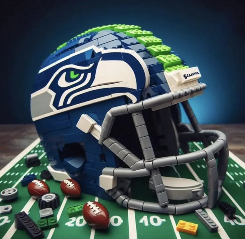 🏈 Building Block Football Helmet – 300+ Piece Collectible Construction Set