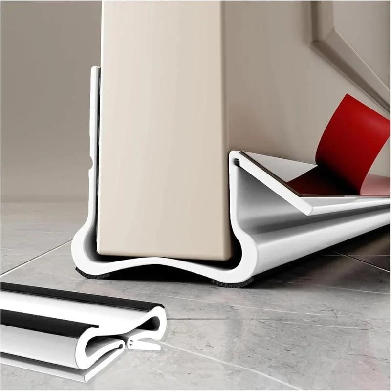 Triple Seal Under Door Draft Stopper – Self-Adhesive Door Bottom Seal for Noise Reduction, Energy Saving & Bug Blocking