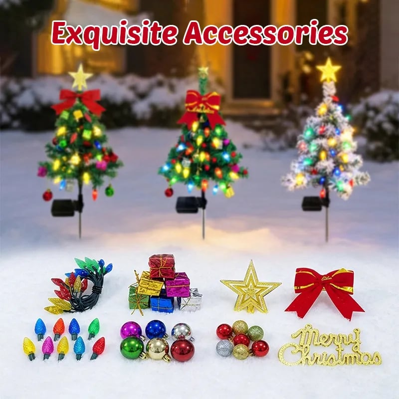 🌲❄️🎅Solar Christmas tree lights holiday decorations, outdoor courtyards, gardens, lawns, small path lights, atmosphere lights