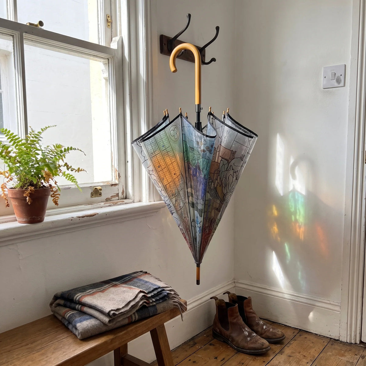 Wizard-Inspired Stained Glass Canopy Umbrella
