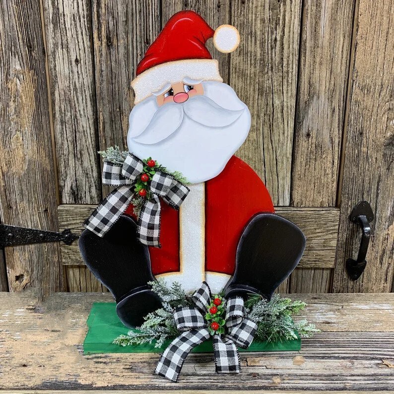 🎄Wooden Christmas Decoration🎄[Including the base]