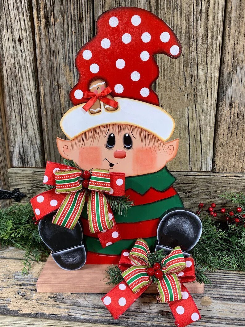 🎄Wooden Christmas Decoration🎄[Including the base]