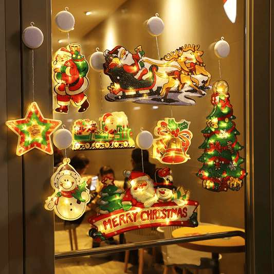 🎄Christmas Window Hanging Lights 🌟