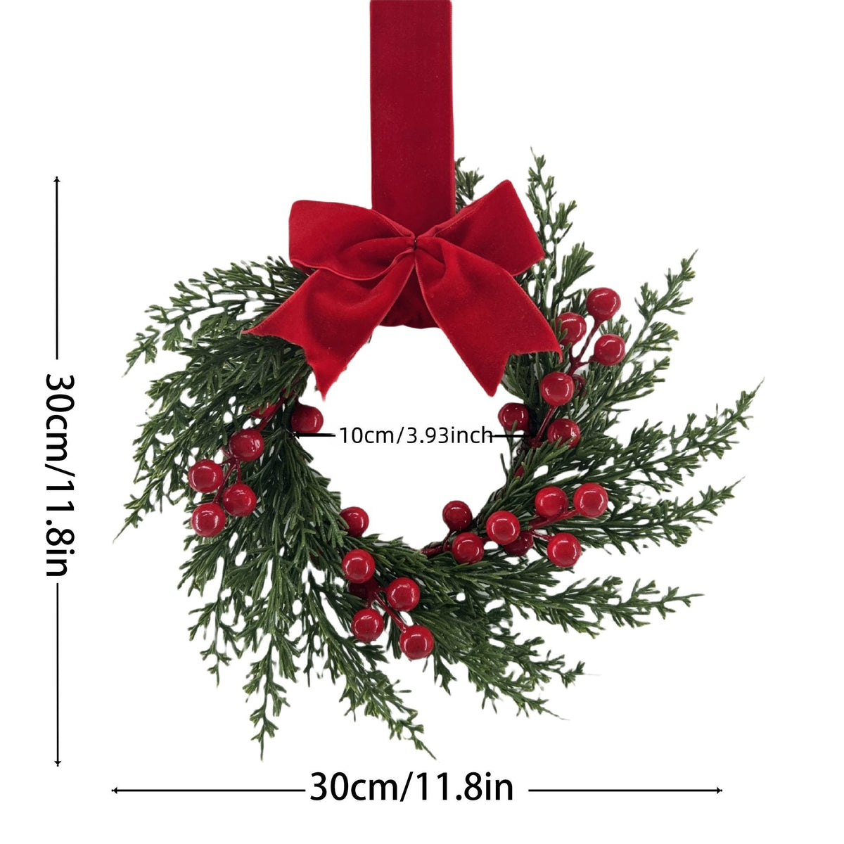 🎄 Versatile Mini Christmas Wreaths – Perfect Festive Decor for Every Corner!
