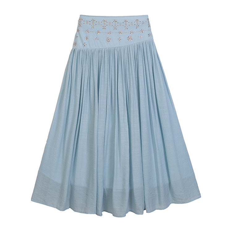 👗Women's High-Waisted Linen A-Line Beach Skirt👠