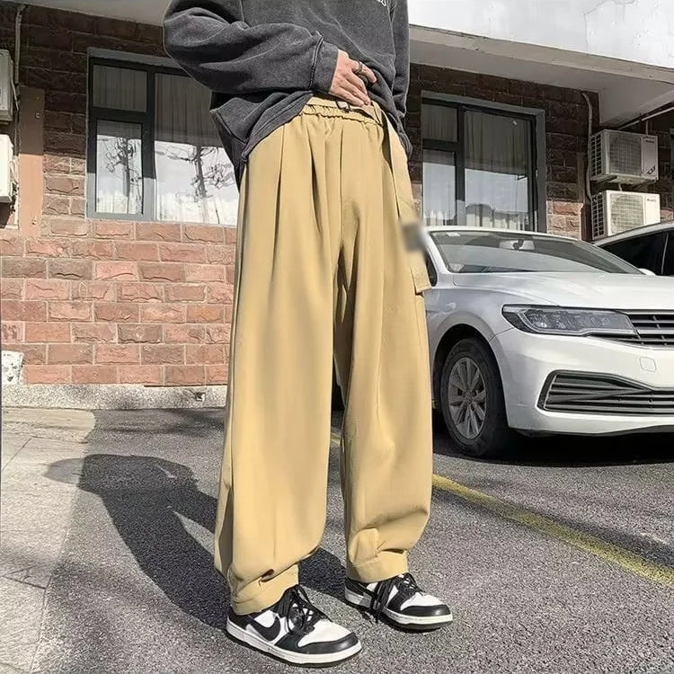 Loose Fit Wide Leg Vintage Elastic Waist Casual Pants (Buy 2 Free Shipping)