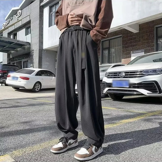 Loose Fit Wide Leg Vintage Elastic Waist Casual Pants (Buy 2 Free Shipping)