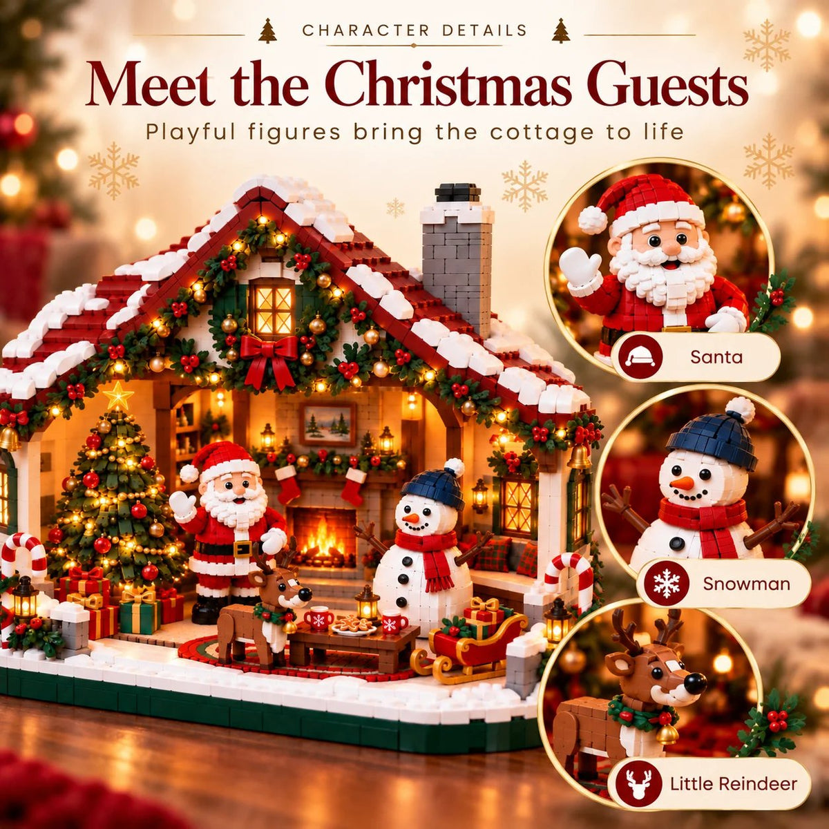 🎄 Cozy Christmas Cottage Building Set – Build Together, Create Memories & Display with Pride