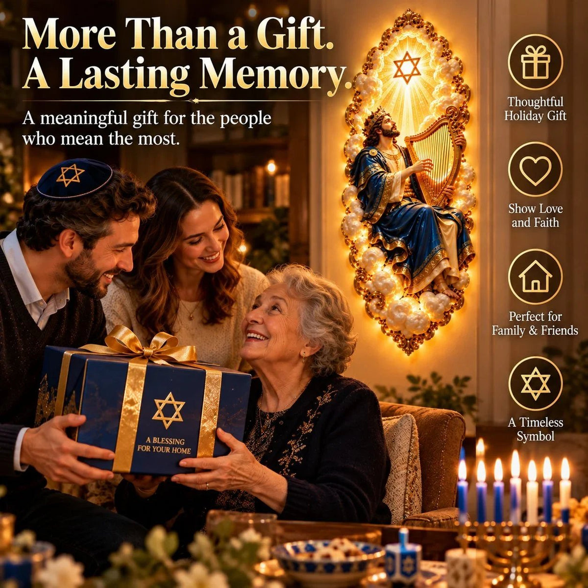 ✡️ Light of the High Priest | Illuminated Jewish Heritage Wall Art ✨