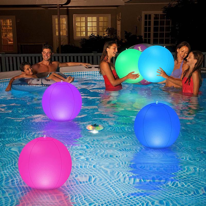 led light 16 colors glowing beach balls