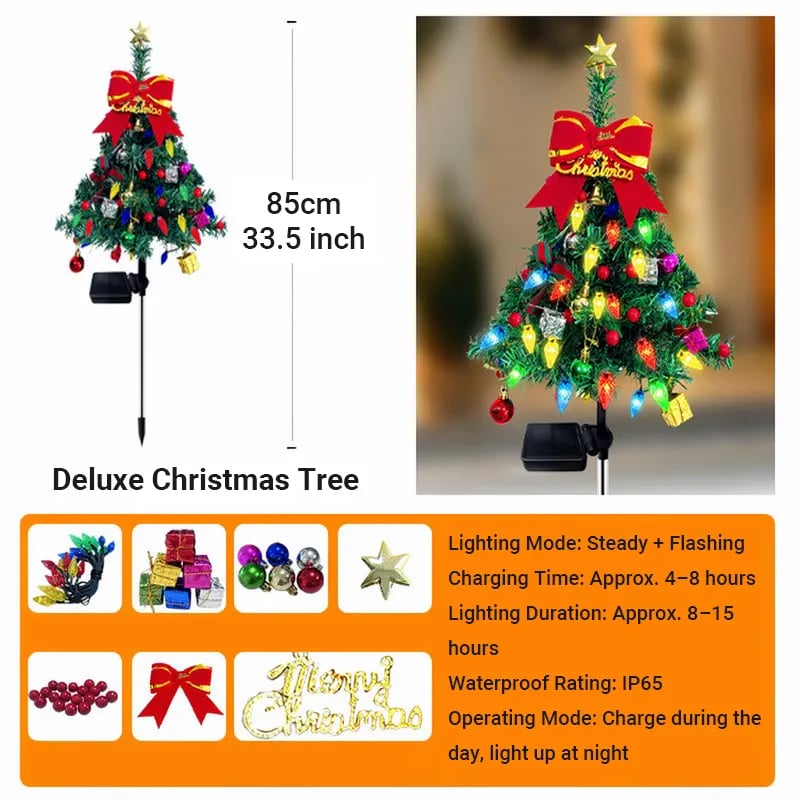 🎄 Solar Christmas Tree Path Lights | 5 Outdoor Styles