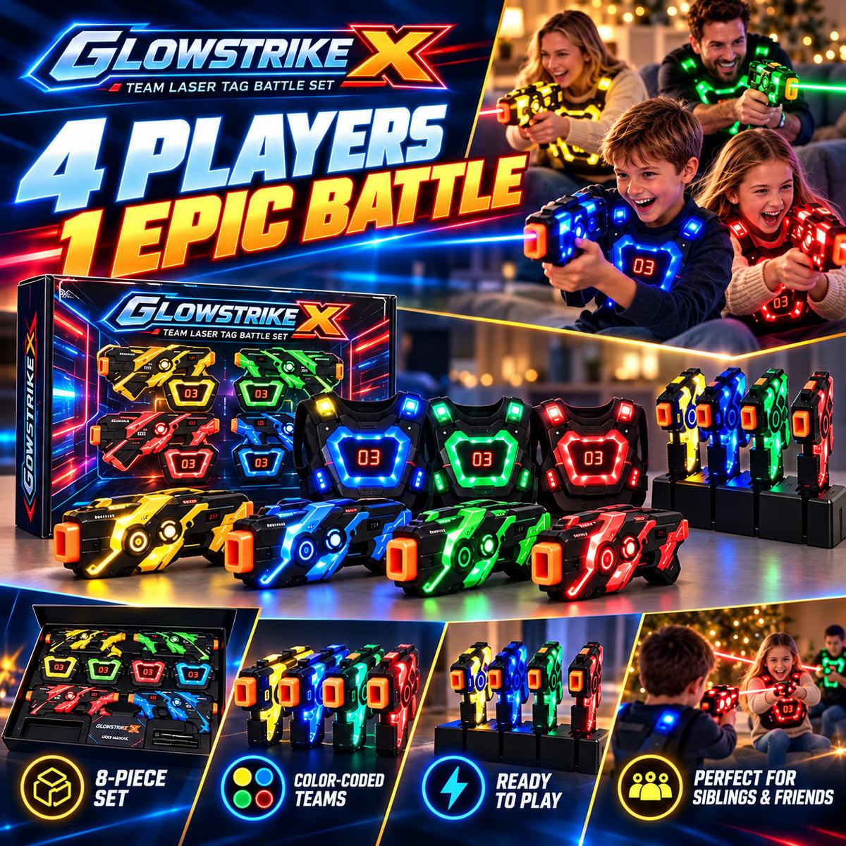 X Laser Tag Battle Set 🔫✨