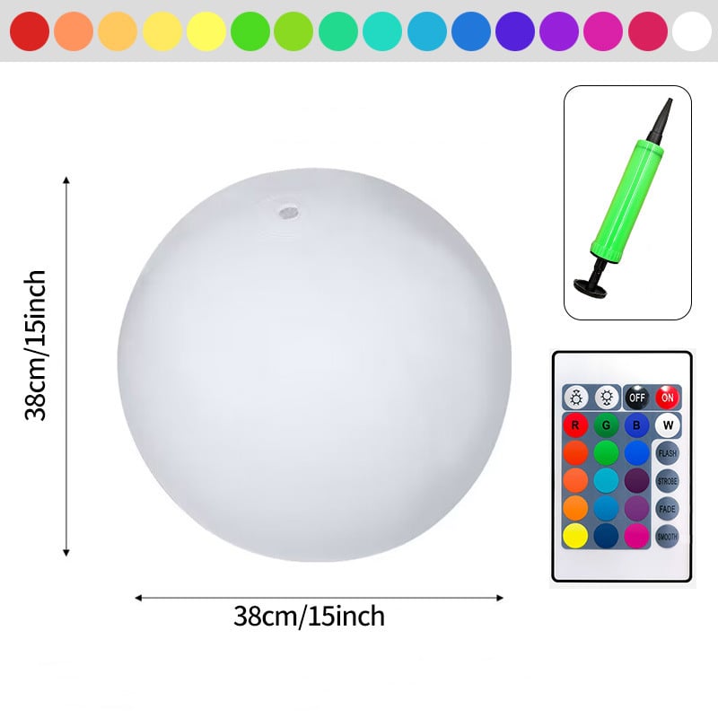 led light 16 colors glowing beach balls