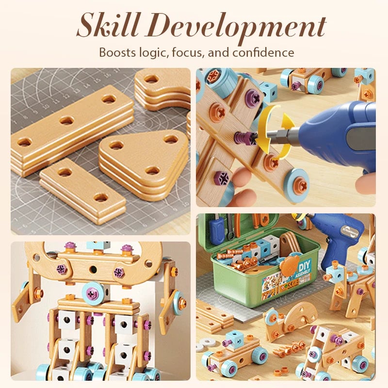 Children's Educational DIY Toy Tool Kit-Build More. Learn More. Play Creatively