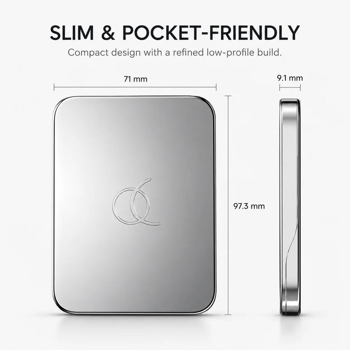 🧲 Magnetic Slim Metal Wallet ⚡ Quick Card Access & MagSafe Snap-On Card Holder