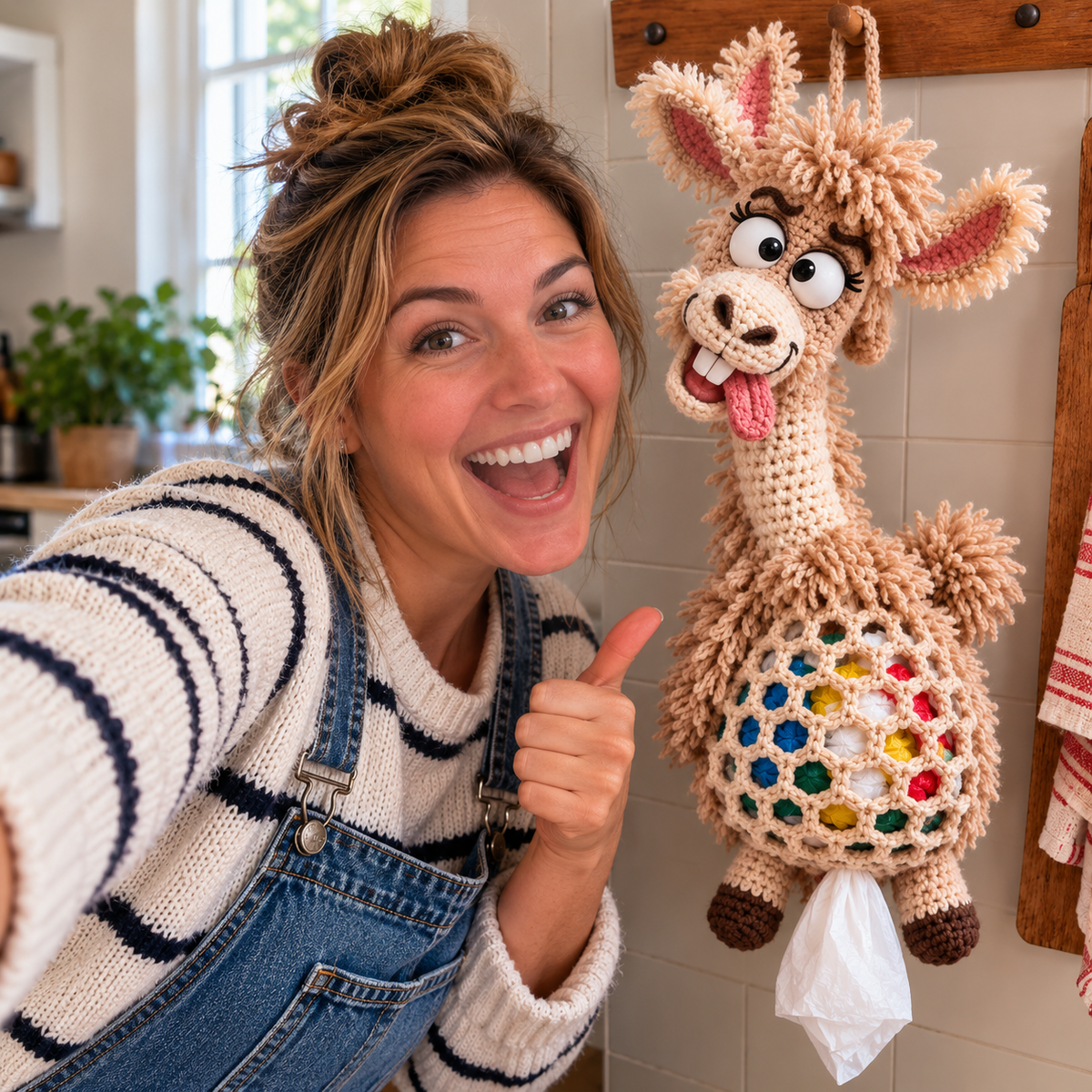 🔥LAST DAY 49% OFF – 🌼 Cottage Harvest Keepers™ — Crochet Animal Bag Holder DIY Kit | 12 Adorable Designs