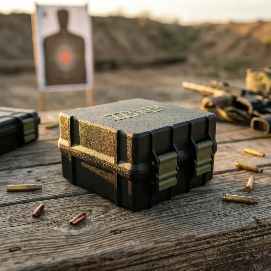 100 Round Ammo Storage Box | Waterproof Hard Shell Ammunition Organizer Case