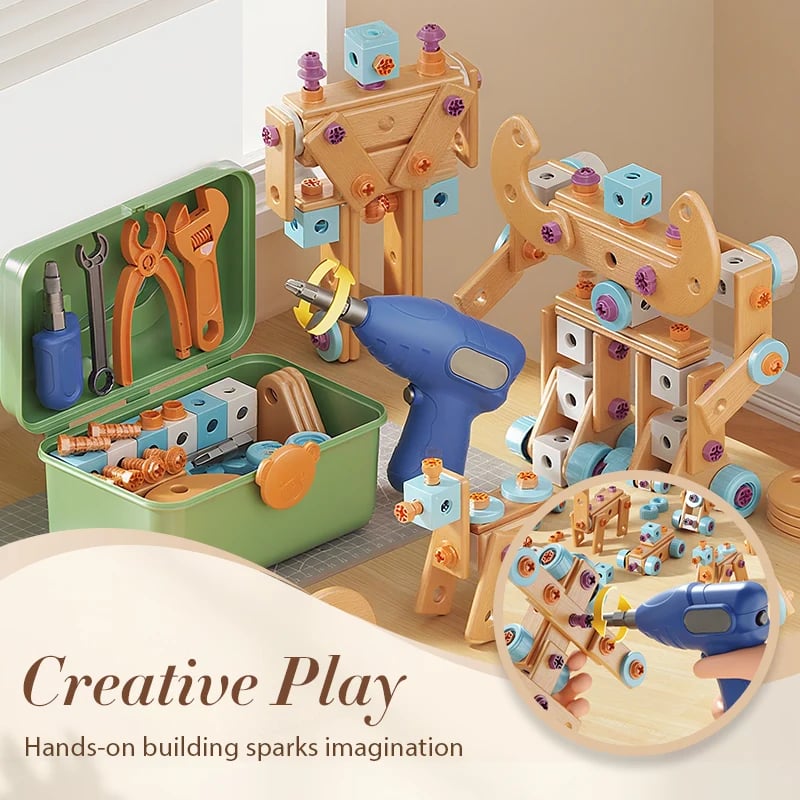 Children's Educational DIY Toy Tool Kit-Build More. Learn More. Play Creatively