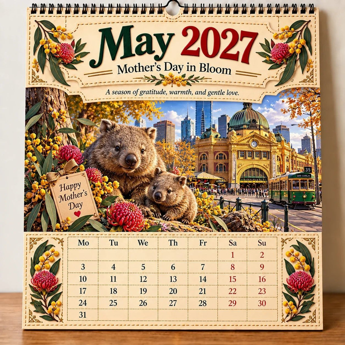 🔥🦘2027 Australia 125th Anniversary Wall Calendar 🐨