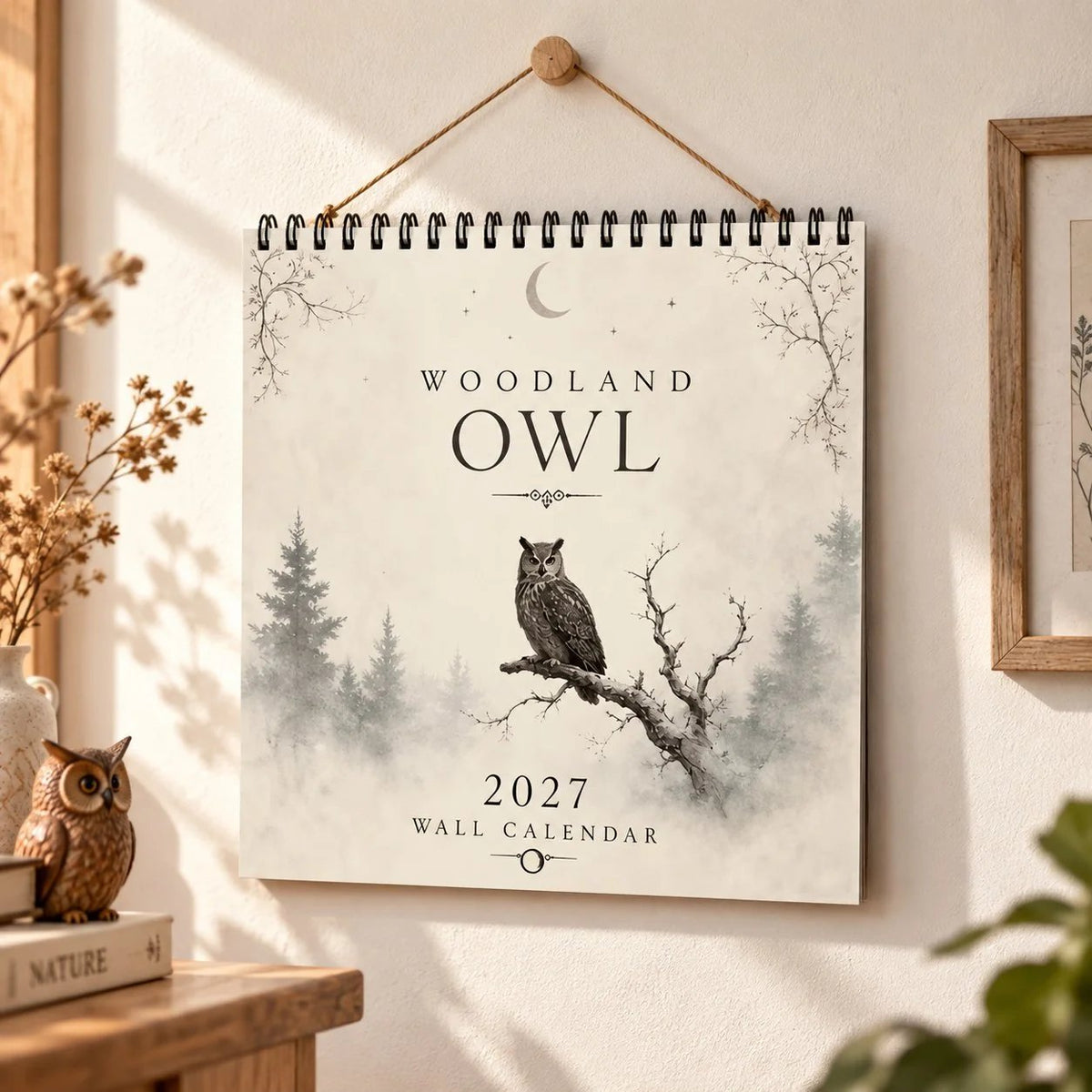 WOODLAND OWL 2027 WALL CALENDAR