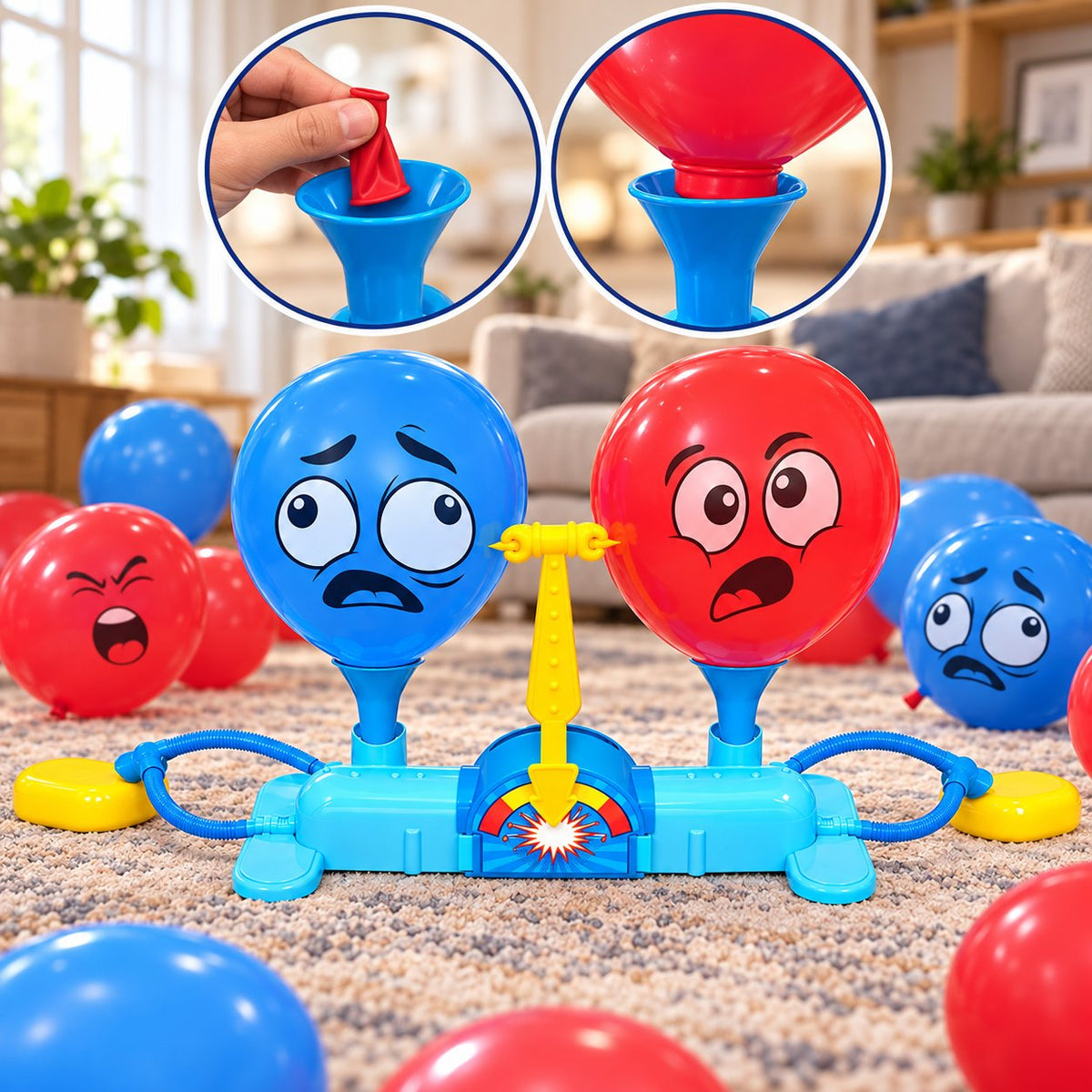 Rump Race Balloon Popping Battle Board Game Family Game Night, Party Game