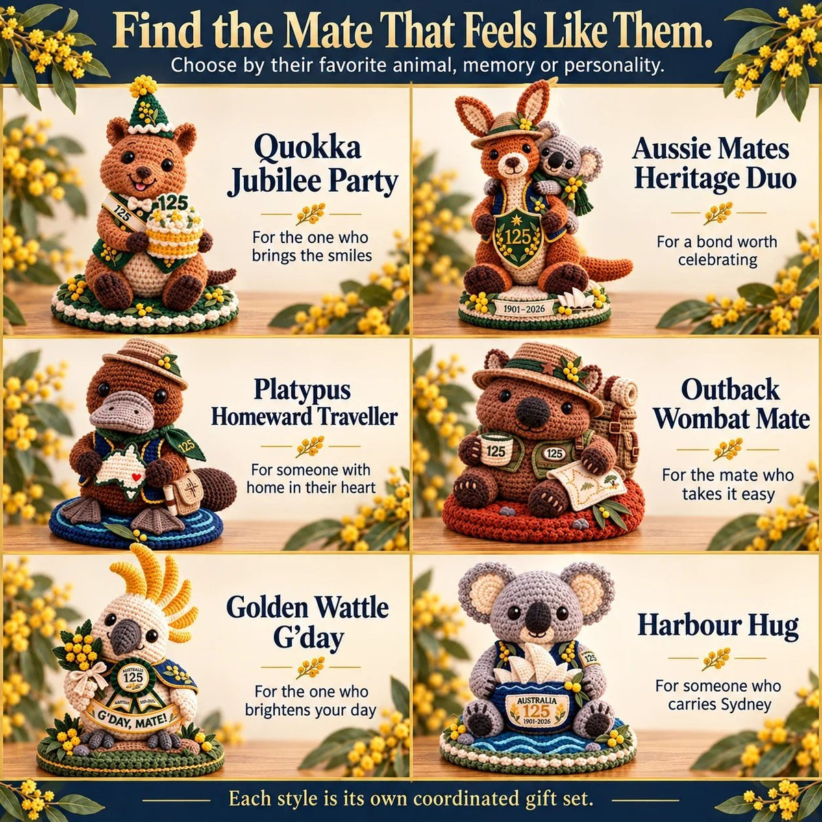 ⏳ Last Day 49% OFF – 🇦🇺 Australia 125th Anniversary Crochet Keepsake | Intricate 3D Crochet Work • Gift-Ready Box 🎁