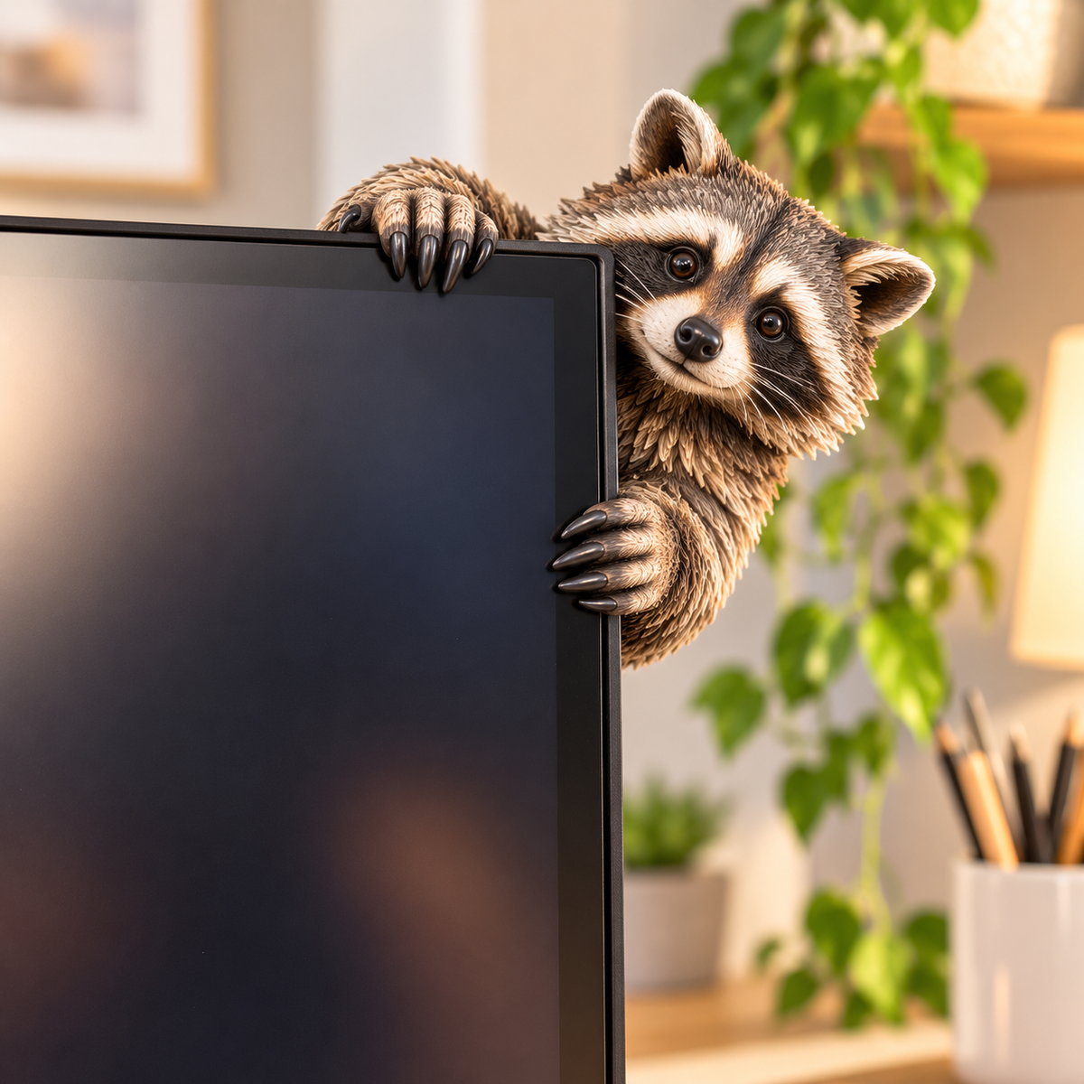 🐾 Peek-A-Boo Monitor Buddies™ – Cute Animal Screen Corner Decor