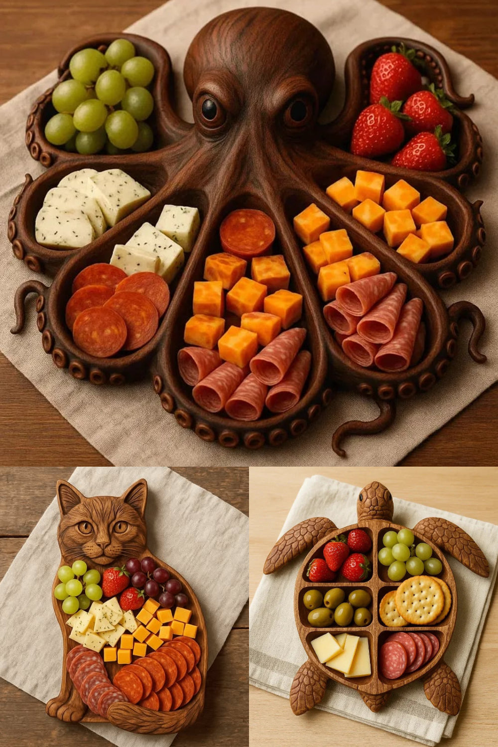 Funny Animal Charcuterie Platters