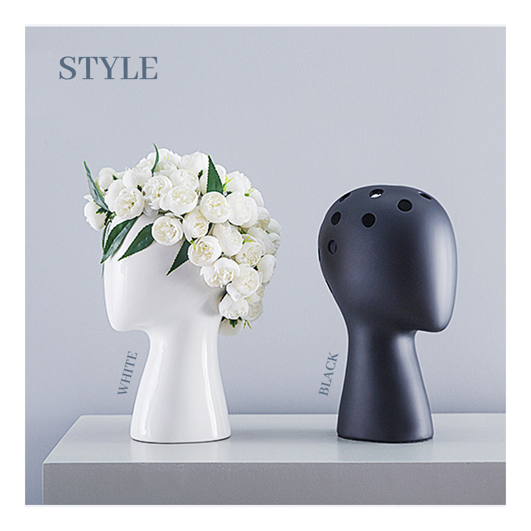 Head Shaped Flower Vase