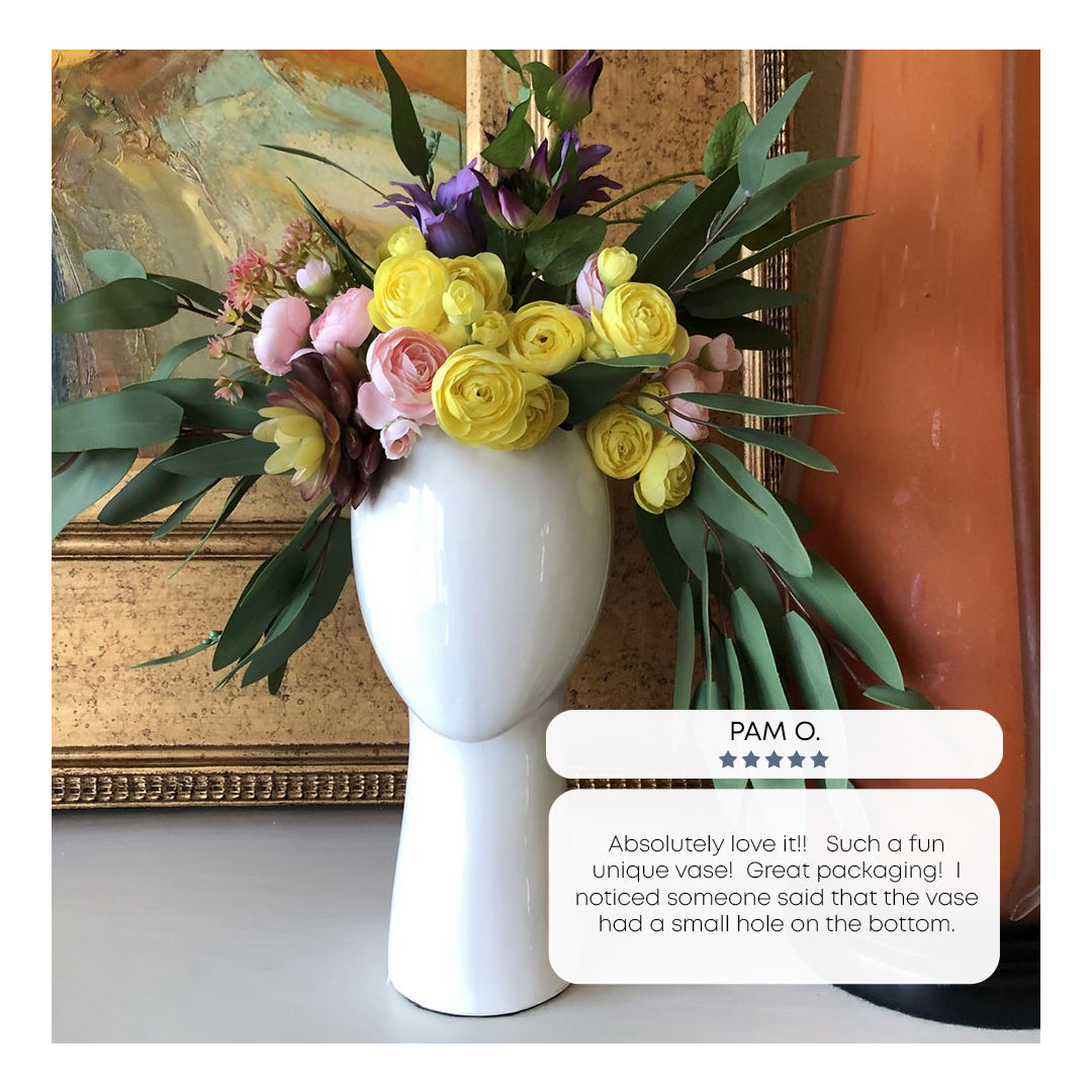 Head Shaped Flower Vase