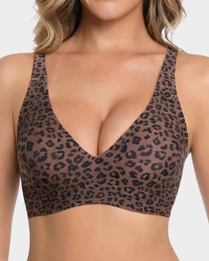 Super Firming Leopard Print Jelly Bra | Women Wirefree Bras 🔥Buy 1 Get 1 Free!