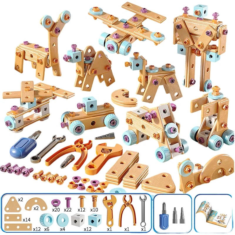 Children's Educational DIY Toy Tool Kit-Build More. Learn More. Play Creatively