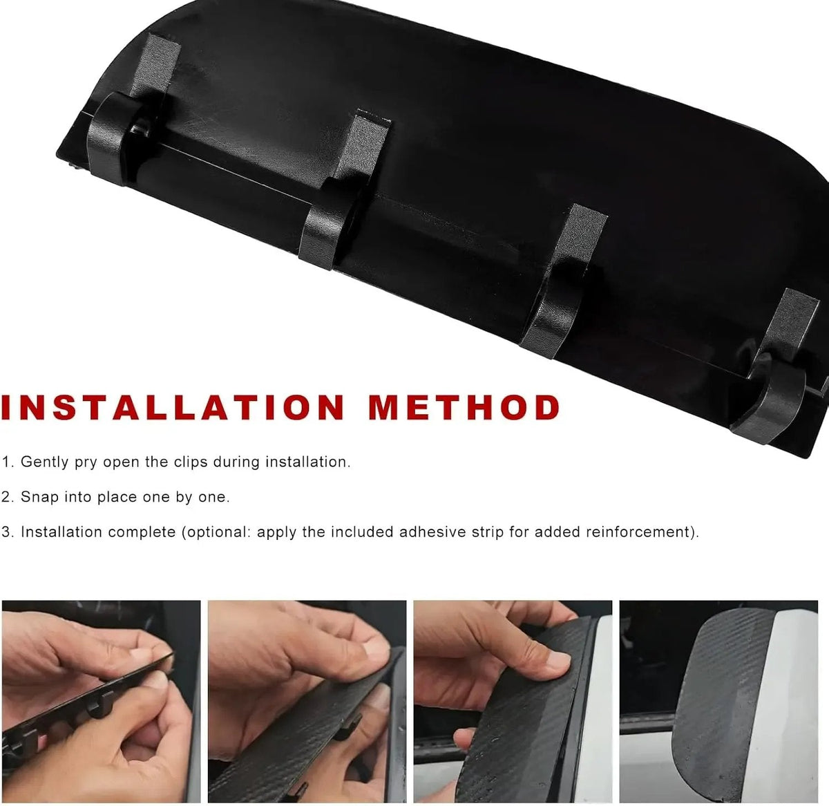 Snap-On Mirror Rain Visors