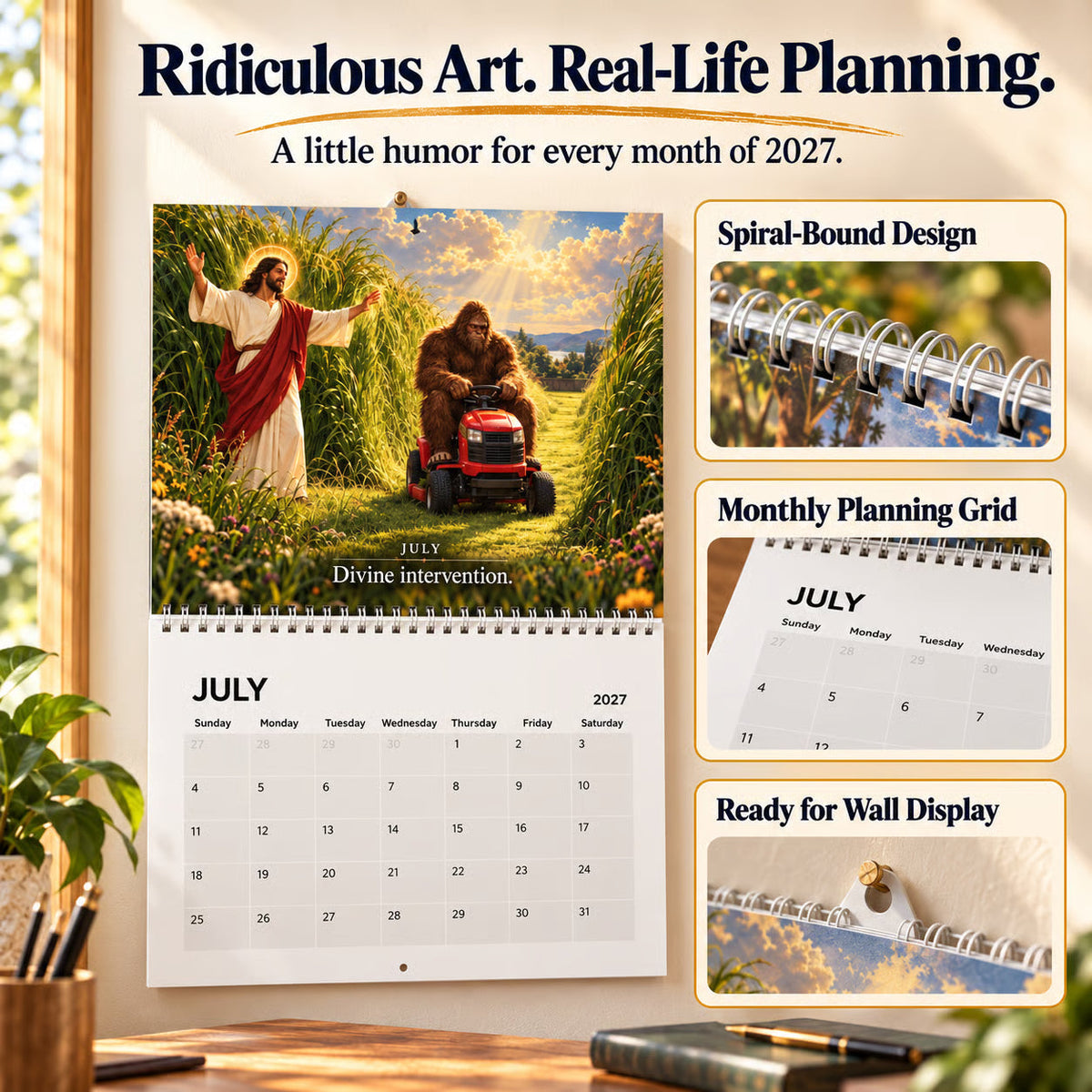 📅Funny Jesus and Bigfoot Calendar 2027
