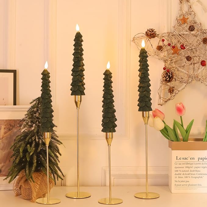 Funtery Flameless Taper Candles 🕯