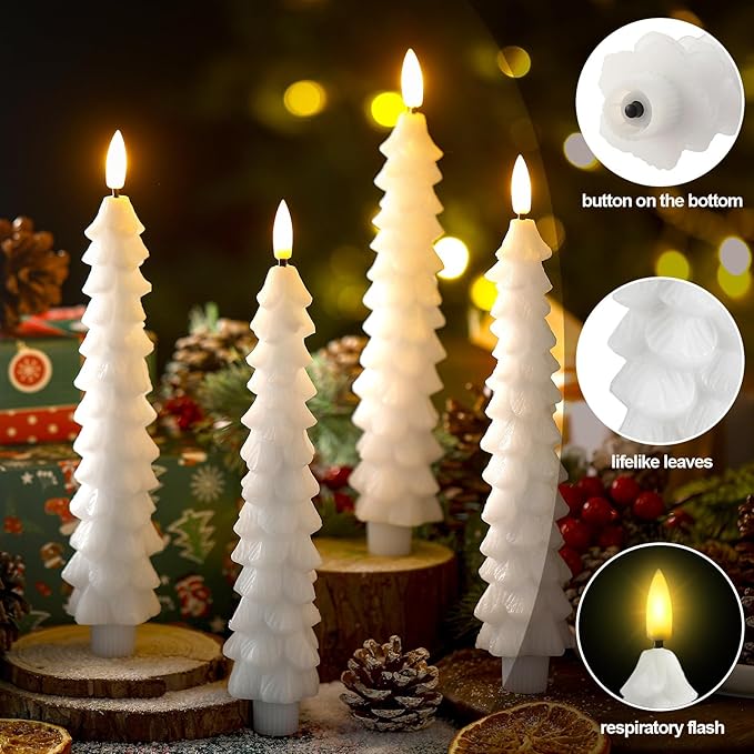 Funtery Flameless Taper Candles 🕯