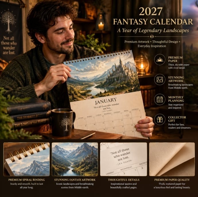 🧝📅 The Lord of the Rings 2027 Desk Calendar