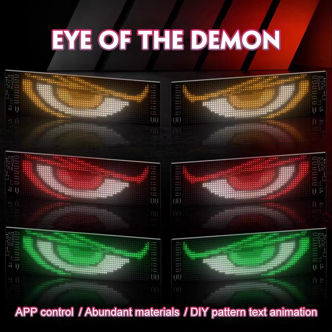 Halloween Spooktacular Deal Alert! 🎃 Devil Eyes LED Sign: App - Controlled, Animated for Car/Truck Windshields